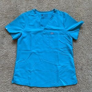 Figs scrub top technical collection teal